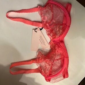 Agent Provocateur Vibrant Pink Lace Bra